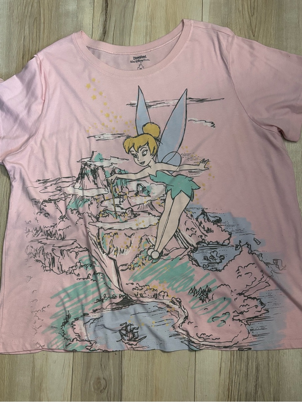 Disney Pink Tinker Bell Graphic Short Sleeve Tee